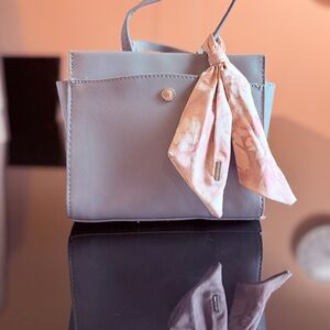 Steve Madden Gray Satchel w/ Scarf Accent 👜